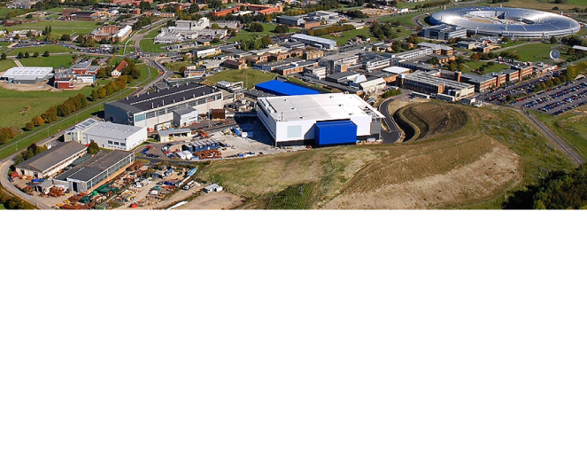 The Rutherford-Appleton Lab in Oxfordshire, UK. On the right, the large circular building is the DIAMOND synchrotron light source. The building on the left is the ISIS spallation neutron facility. This was the world’s brightest neutron source on earth until August 2007 when it was surpassed by one in Oak Ridge, US. The next generation source is being built in Sweden and is expected to start operating in 2019. The price tag for construction of this device is over 