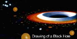 An artist's impression of a black hole